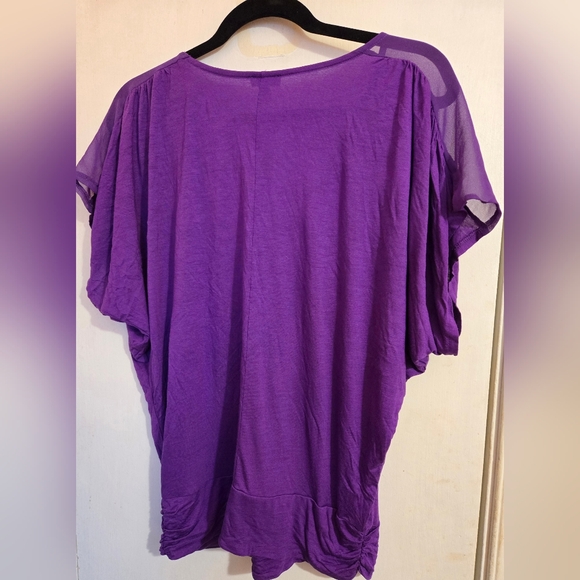 Express Women's Purple Top Size Medium - Picture 3 of 4